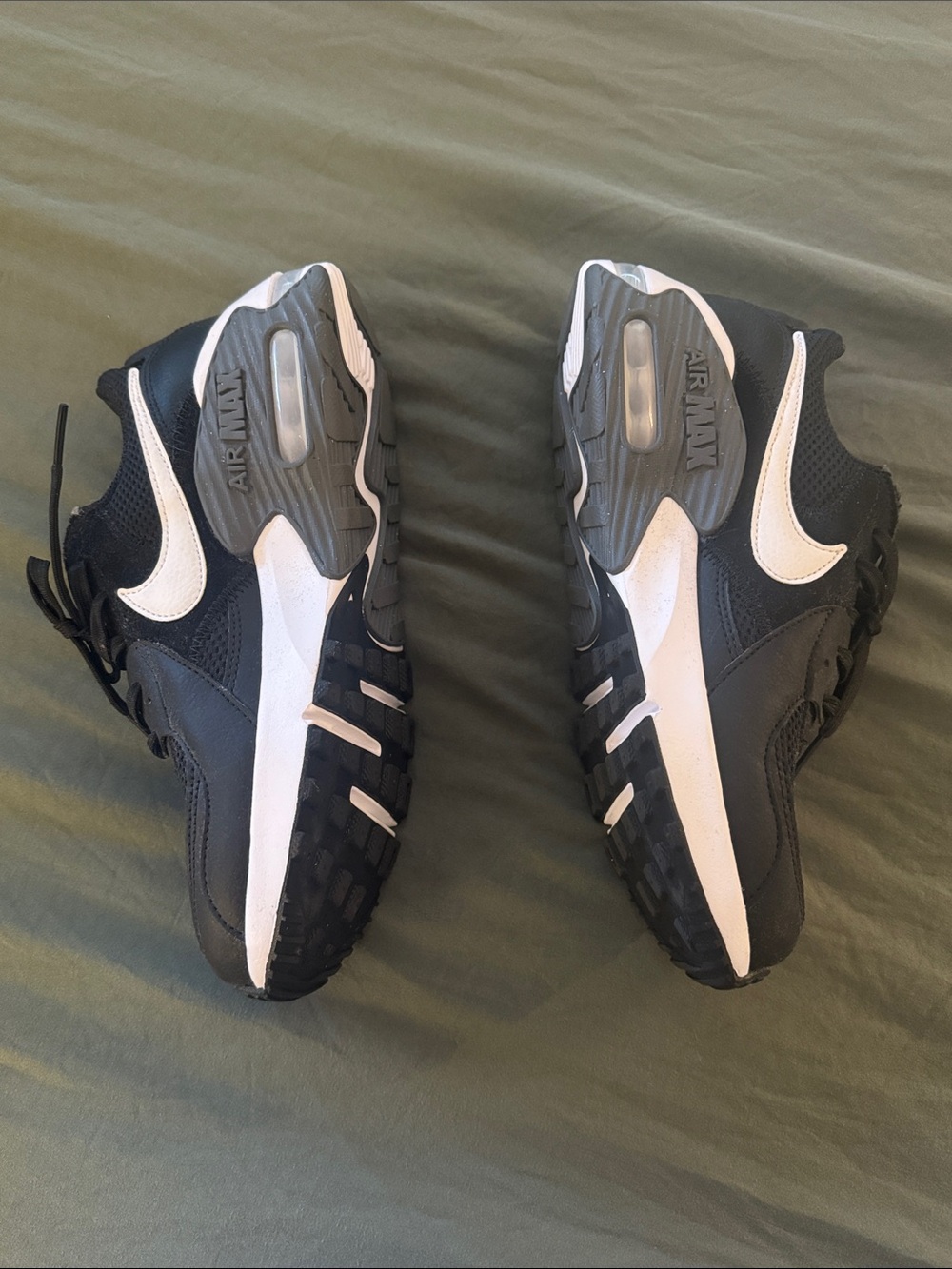 Nike Black and White Air Max Sneakers - Picture 6 of 8